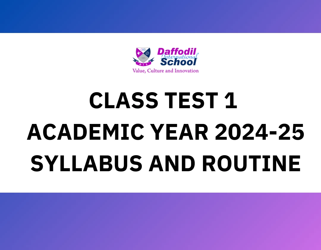 Midterm Class Test 1 Routine and Syllabus for Academic Year 2024-25